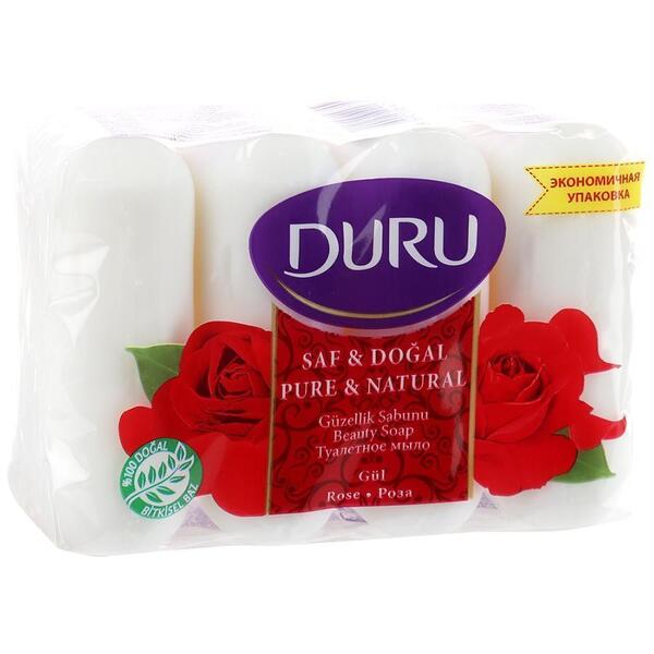 Мыло туалетное DURU 4*85г Роза Наслаждение