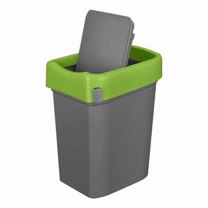 Ведро д/мусора со створкой "SMART BIN" 25л, Econova, сер-зеленое, 434214809
