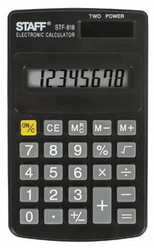 Калькулятор STAFF STF-818 (102*62мм) 8 разрядов 250142