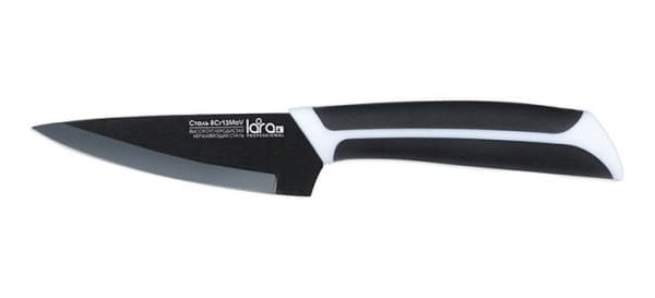 Нож  кухонный LARA LR05-26 универсальный 10,2см, черное керамич.покрытие Black Ceramic (блистер)
