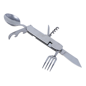 Нож складной в наборе 7 в 1 (ложка, вилка, нож, открывалка, штопор, скребок, консервн.нож), 070-018