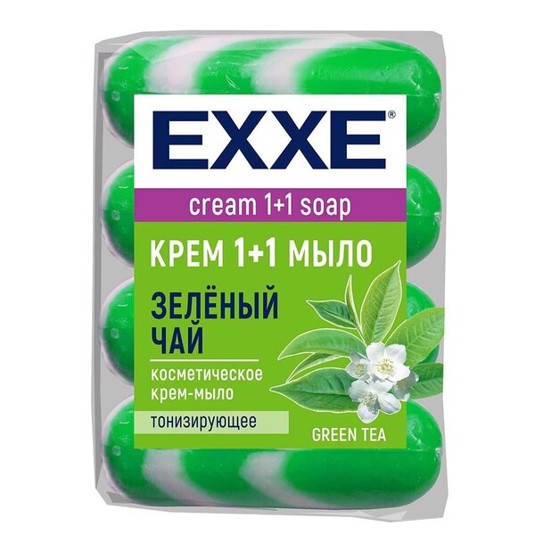 Мыло туалетное EXXE 4*90г Зеленый чай, Россия