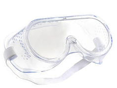 Очки защит. прозрачные силикон. с резинкой