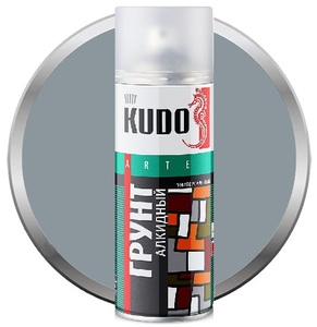 Аэрозоль  грунт KUDO-2001 серый 520мл  1/12шт