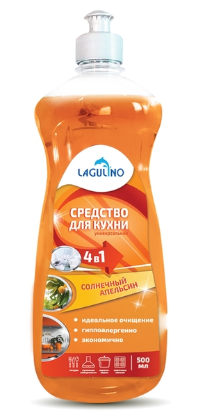 Средство Lagulino д/кухни универсальное концетрат Сочный апельсин 500мл