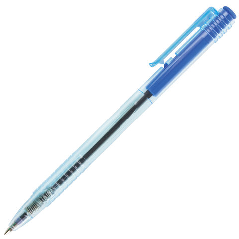Ручка  шариковая масляная автомат BRAUBERG Click-Blue СИНЯЯ, 1мм, 1/50,142712