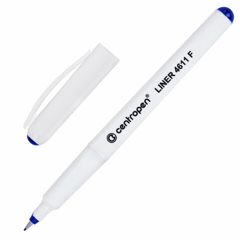 Ручка  капиллярная CENTROPEN Liner синяя трехгран.,0,3мм, 142289