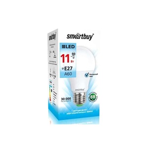 Лампа  светодиод. Smartbuy А60-11W-6000-E27 ХОЛОДНЫЙ свет