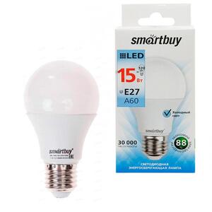 Лампа  светодиод. Smartbuy А60-15W-6000-E27 ХОЛОДНЫЙ свет