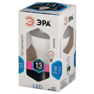 Лампа  светодиод. ЭРА LED smd А60-13W-840-E27 (10/100/1200) кругл.