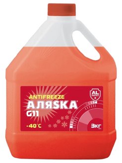 Антифриз "Аляска" -40 охлажд. жидкость красный 3кг