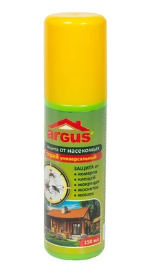 Спрей от комаров, клещей и мошек ARGUS 150мл (на кожу) 