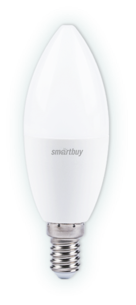 Лампа  светодиод. Smartbuy С37-9,5W-4000-E14