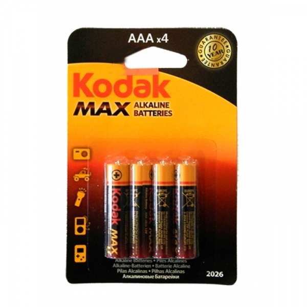 Батарейки Kodak MAX на блистере (4шт) LR03/4BL (мизинчик)